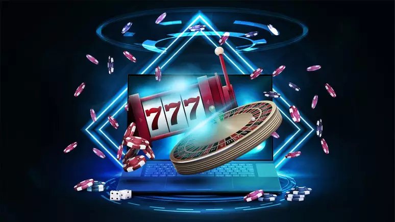 Mesin slot online dengan animasi gulungan berwarna-warni